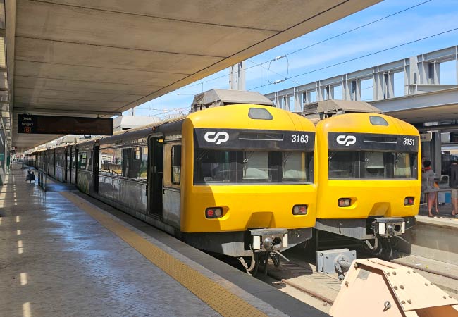 Estoril train in Cais do Sodré station